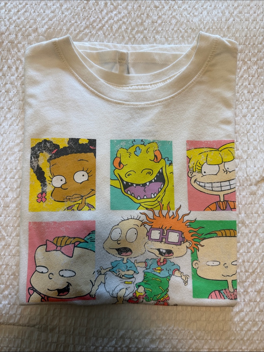 Nickelodeon White Rugrats Grid Character Tee size Medium